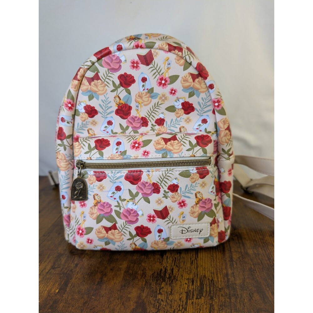 Loungefly Disney Mini Backpack Beauty and the Beast Flowers & Characters Roses